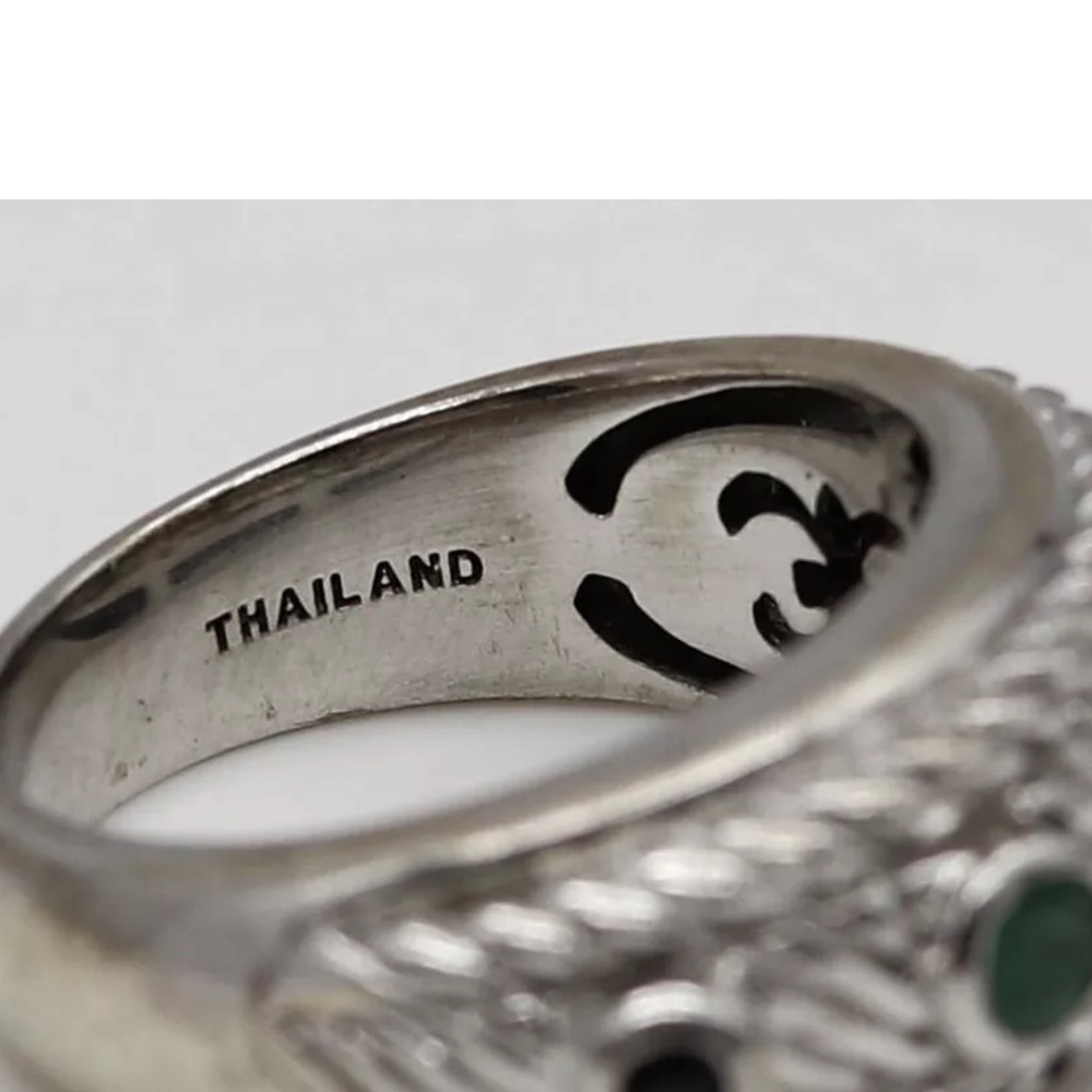 Judith Ripka sterling silver multi stone ring - Picture 7 of 7